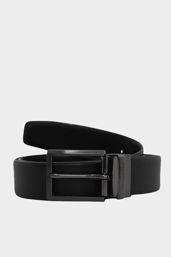 ΖΩΝΗ KARL LAGERFELD ΔΙΠΛΗΣ ΟΨΕΩΣ - 990 ΜΑΥΡΟ